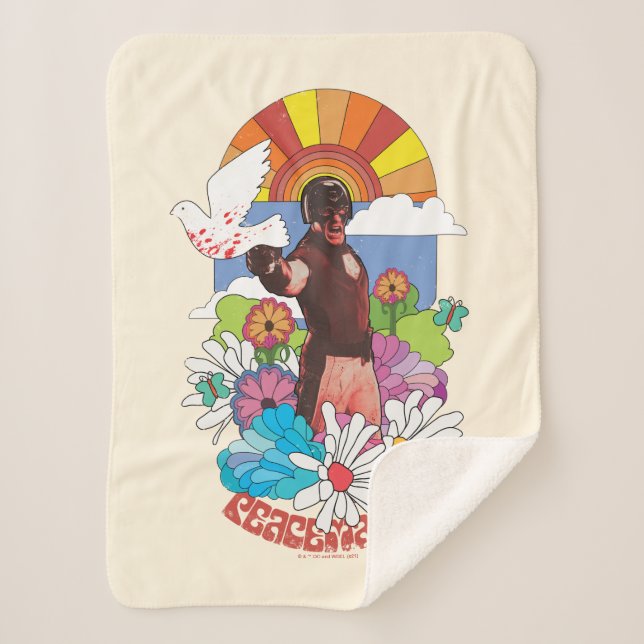 The Suicide Squad | Peacemaker Flowers & Sunshine Sherpa Blanket (Front)