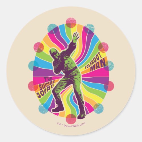 The Suicide Squad  Polka_Dot Man Psychedelic Classic Round Sticker