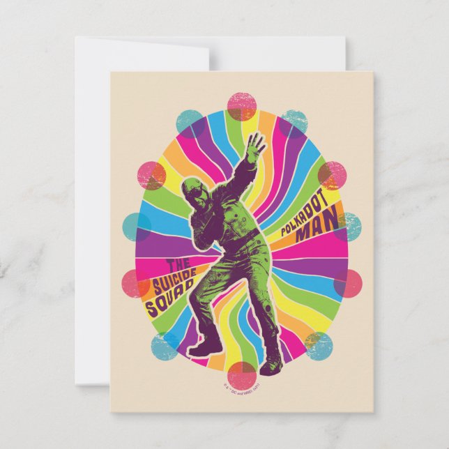 The Suicide Squad | Polka-Dot Man Psychedelic Note Card (Front)