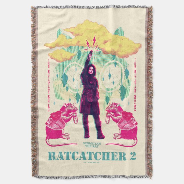 The Suicide Squad | Ratcatcher 2 Illustration Throw Blanket (Front Vertical)