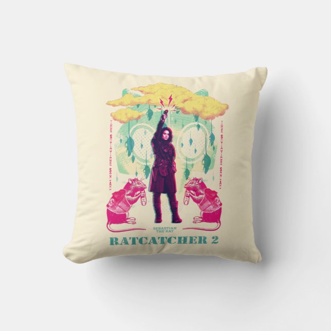 The Suicide Squad | Ratcatcher 2 Illustration Throw Pillow (Front)