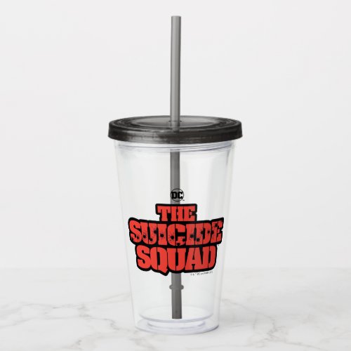 The Suicide Squad  Red and Black Logo Acrylic Tumbler