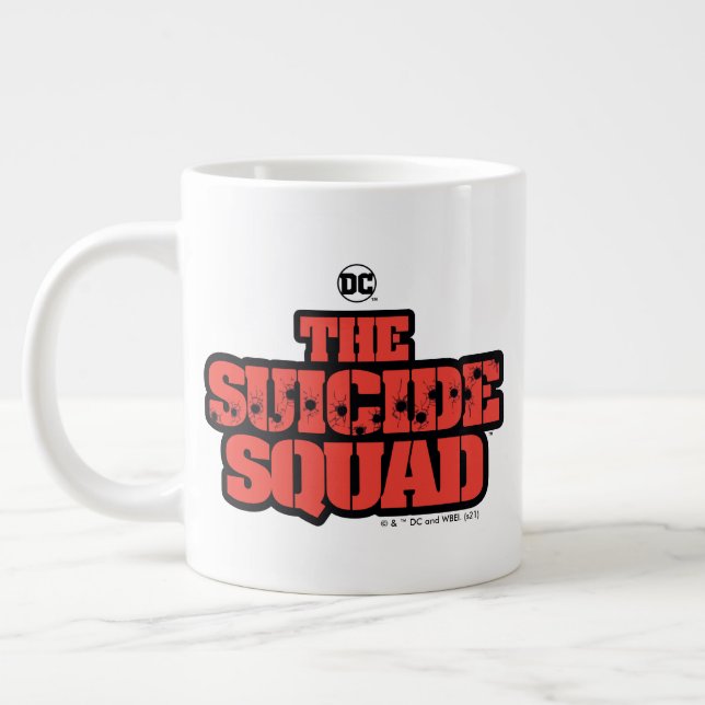 The Suicide Squad | Red and Black Logo Giant Coffee Mug (Left)