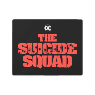 The Suicide Squad Red and Black Logo Metal Print