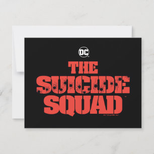 The Suicide Squad Red and Black Logo Note Card
