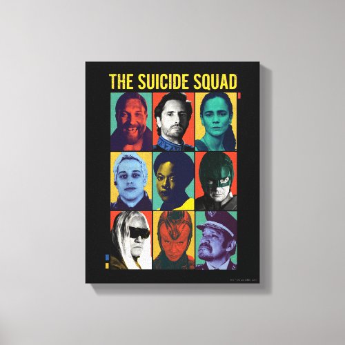 The Suicide Squad  Retro Grid With Amanda Waller Canvas Print