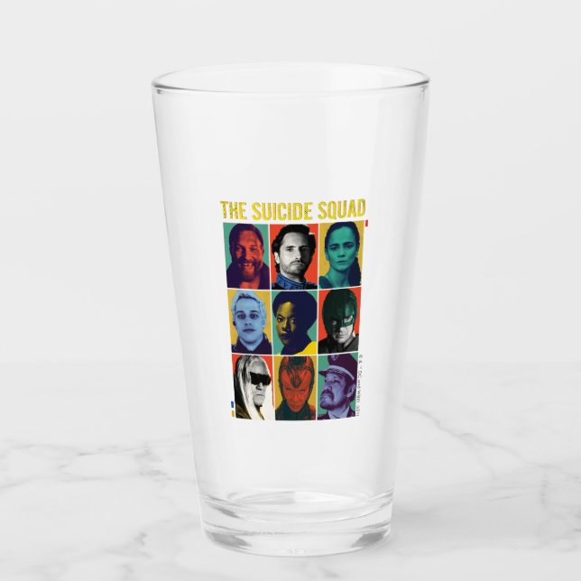 The Suicide Squad | Retro Grid With Amanda Waller Glass (Front)