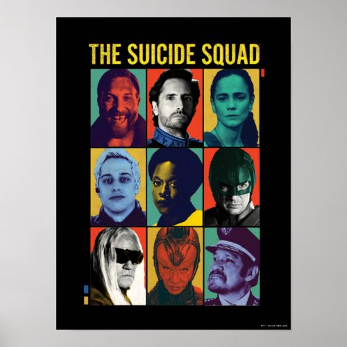 The Suicide Squad  Retro Grid With Amanda Waller Poster