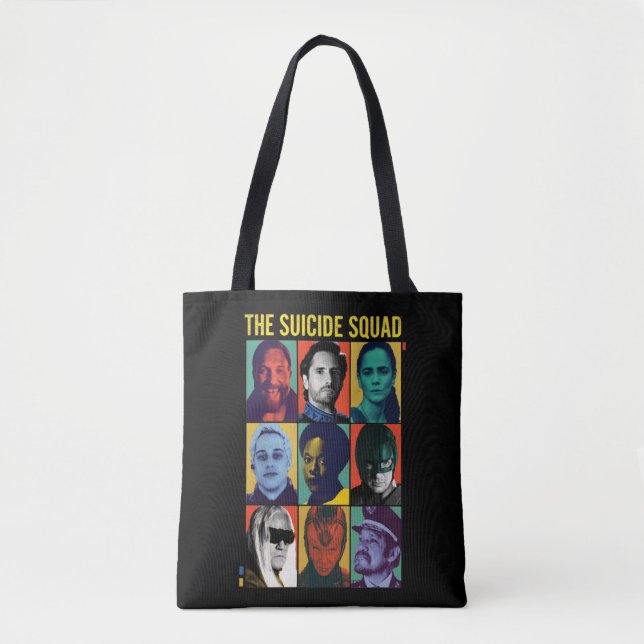 The Suicide Squad | Retro Grid With Amanda Waller Tote Bag (Front)