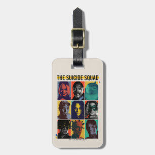The Suicide Squad Retro Grid With Harley Quinn Luggage Tag
