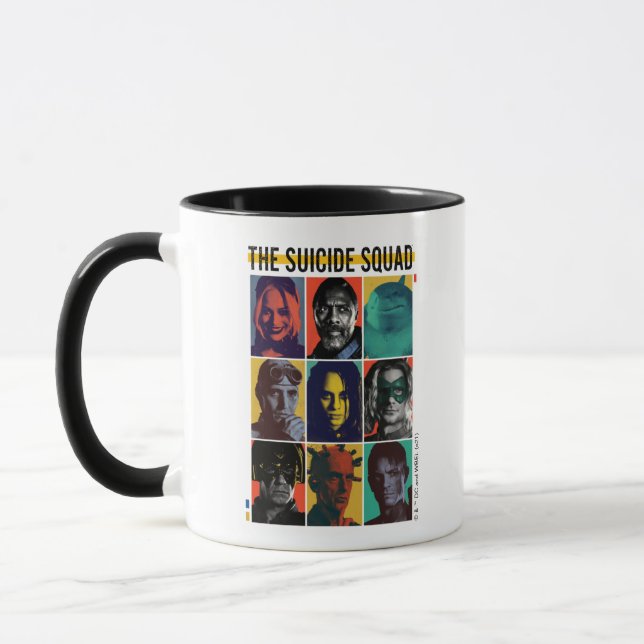 The Suicide Squad | Retro Grid With Harley Quinn Mug (Left)