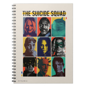 The Suicide Squad Retro Grid With Harley Quinn Notebook