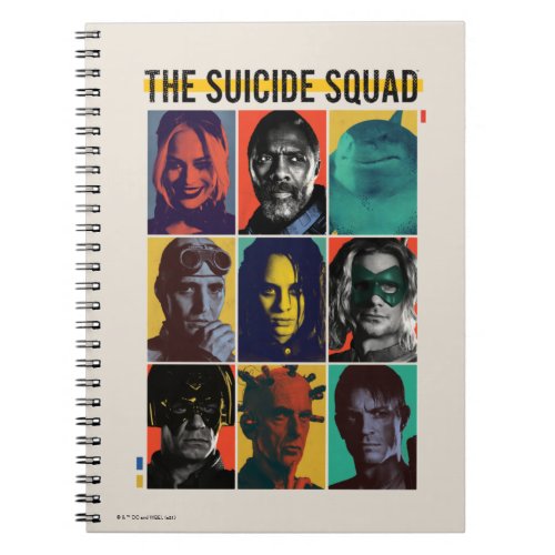 The Suicide Squad  Retro Grid With Harley Quinn Notebook