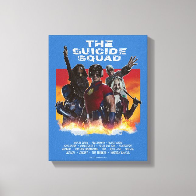 The Suicide Squad | Retro-Style Movie Poster Canvas Print (Front)