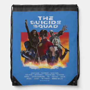 The Suicide Squad Retro-Style Movie Poster Drawstring Bag