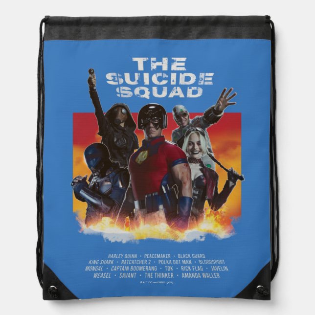 The Suicide Squad | Retro-Style Movie Poster Drawstring Bag (Front)