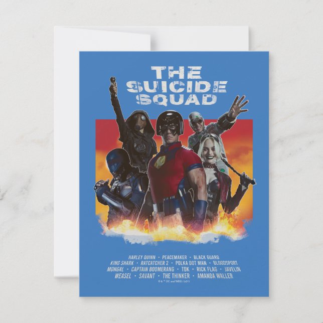 The Suicide Squad | Retro-Style Movie Poster Note Card (Front)