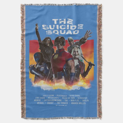 The Suicide Squad  Retro_Style Movie Poster Throw Blanket
