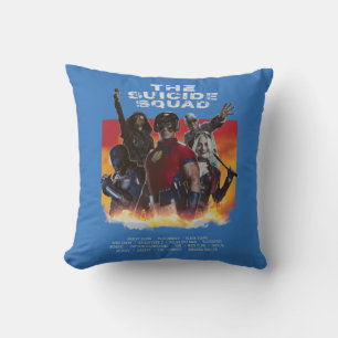 The Suicide Squad Retro-Style Movie Poster Throw Pillow