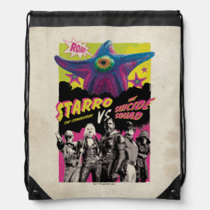 The Suicide Squad   Starro Vs The Suicide Squad Drawstring Bag