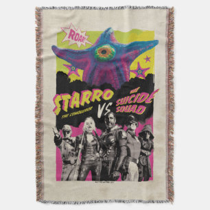 The Suicide Squad Starro Vs The Suicide Squad Throw Blanket