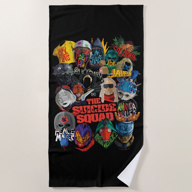 The Suicide Squad | Stylized Avatars Beach Towel (Front)