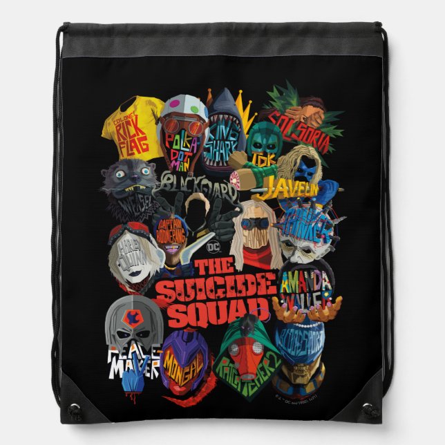 The Suicide Squad | Stylized Avatars Drawstring Bag (Front)
