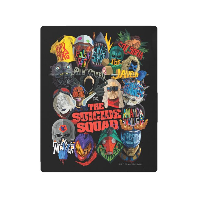 The Suicide Squad | Stylized Avatars Metal Print (Front)
