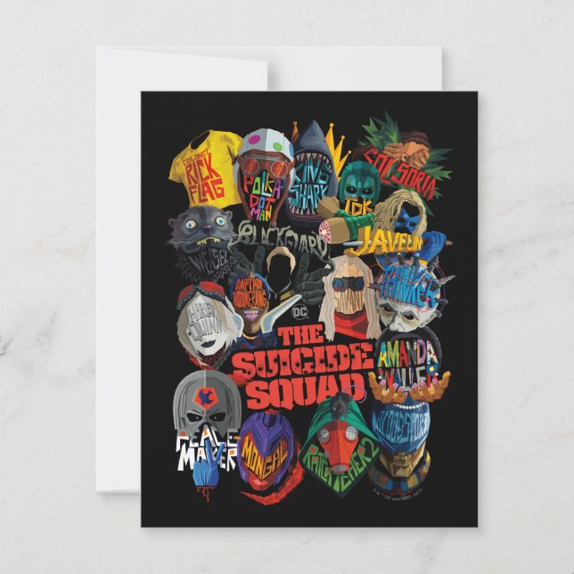 The Suicide Squad | Stylized Avatars Note Card (Front)