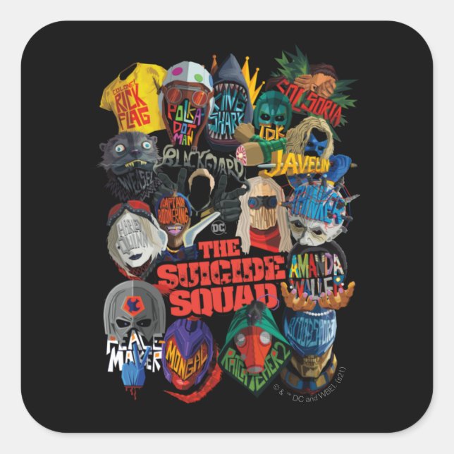 The Suicide Squad | Stylized Avatars Square Sticker (Front)