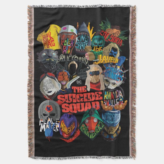 The Suicide Squad | Stylized Avatars Throw Blanket (Front Vertical)