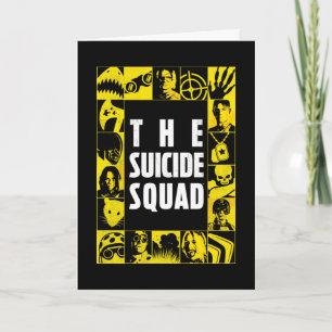 The Suicide Squad   Yellow & Black Icon Blocks Card