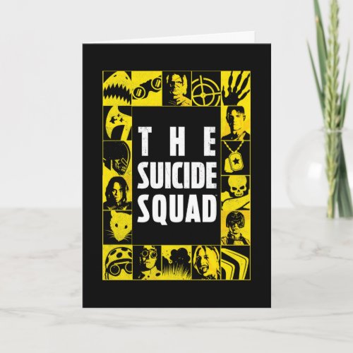 The Suicide Squad  Yellow  Black Icon Blocks Card