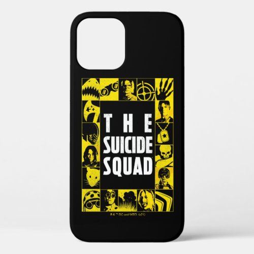 The Suicide Squad  Yellow  Black Icon Blocks iPhone 12 Case