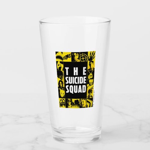The Suicide Squad  Yellow  Black Icon Blocks Glass