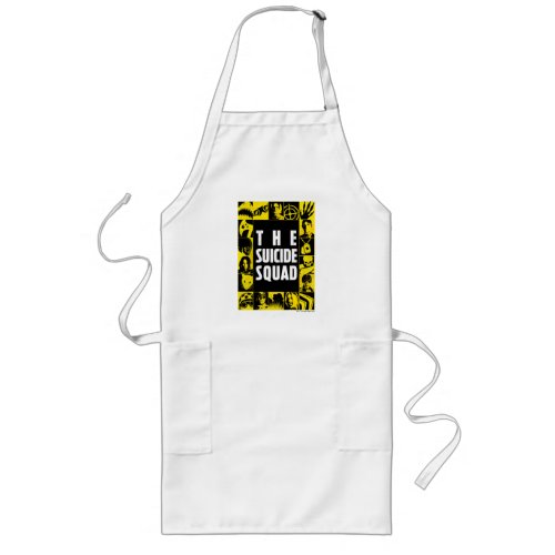 The Suicide Squad  Yellow  Black Icon Blocks Long Apron