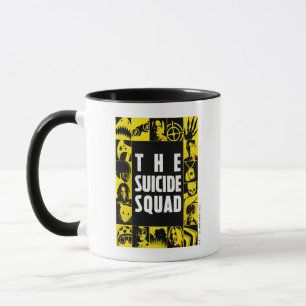 The Suicide Squad   Yellow & Black Icon Blocks Mug