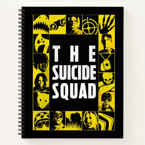 The Suicide Squad  Yellow  Black Icon Blocks Notebook