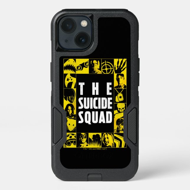 The Suicide Squad | Yellow & Black Icon Blocks Otterbox iPhone Case (Back)