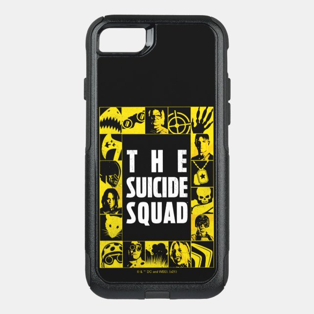 The Suicide Squad | Yellow & Black Icon Blocks Otterbox iPhone Case (Back)