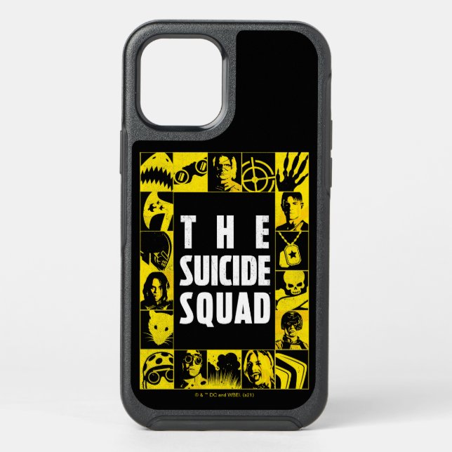 The Suicide Squad | Yellow & Black Icon Blocks Otterbox iPhone Case (Back)
