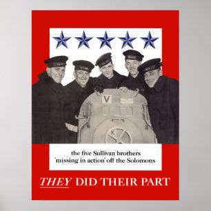 The Sullivan Brothers -- They Did Their Part Poster