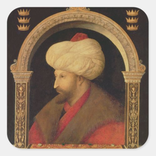 The Sultan Mehmet II  1480 Square Sticker