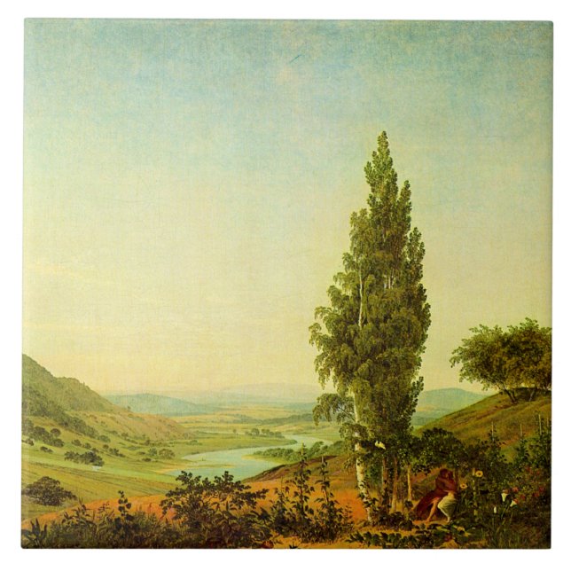 The Summer, Caspar David Friedrich, Ceramic Tile (Front)