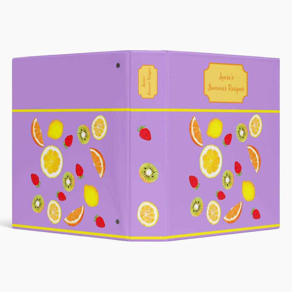 The Summer cooking binder - colorful summer fruits