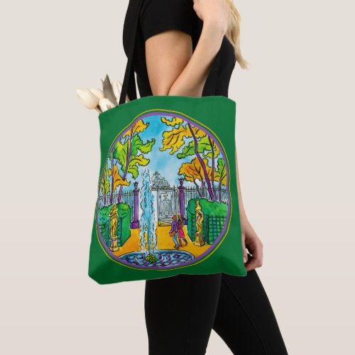 The Summer Garden hand_drawn watercolour drawing Tote Bag