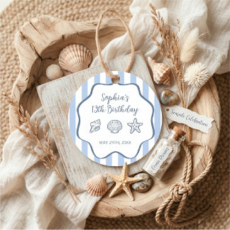 The Summer Hand Drawn Birthday Favor Tags