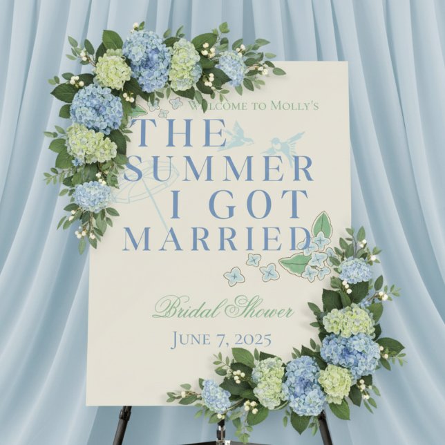 The Summer I Got Married - Coastal Bridal Foam Board (Capture the magic of your wedding season with “The Summer I Got Married" sign!)