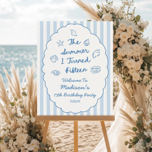 The Summer I Turned 15 Birthday Party Welcome Sign