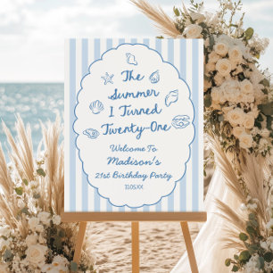 The Summer I Turned 21 Birthday Party Welcome Sign